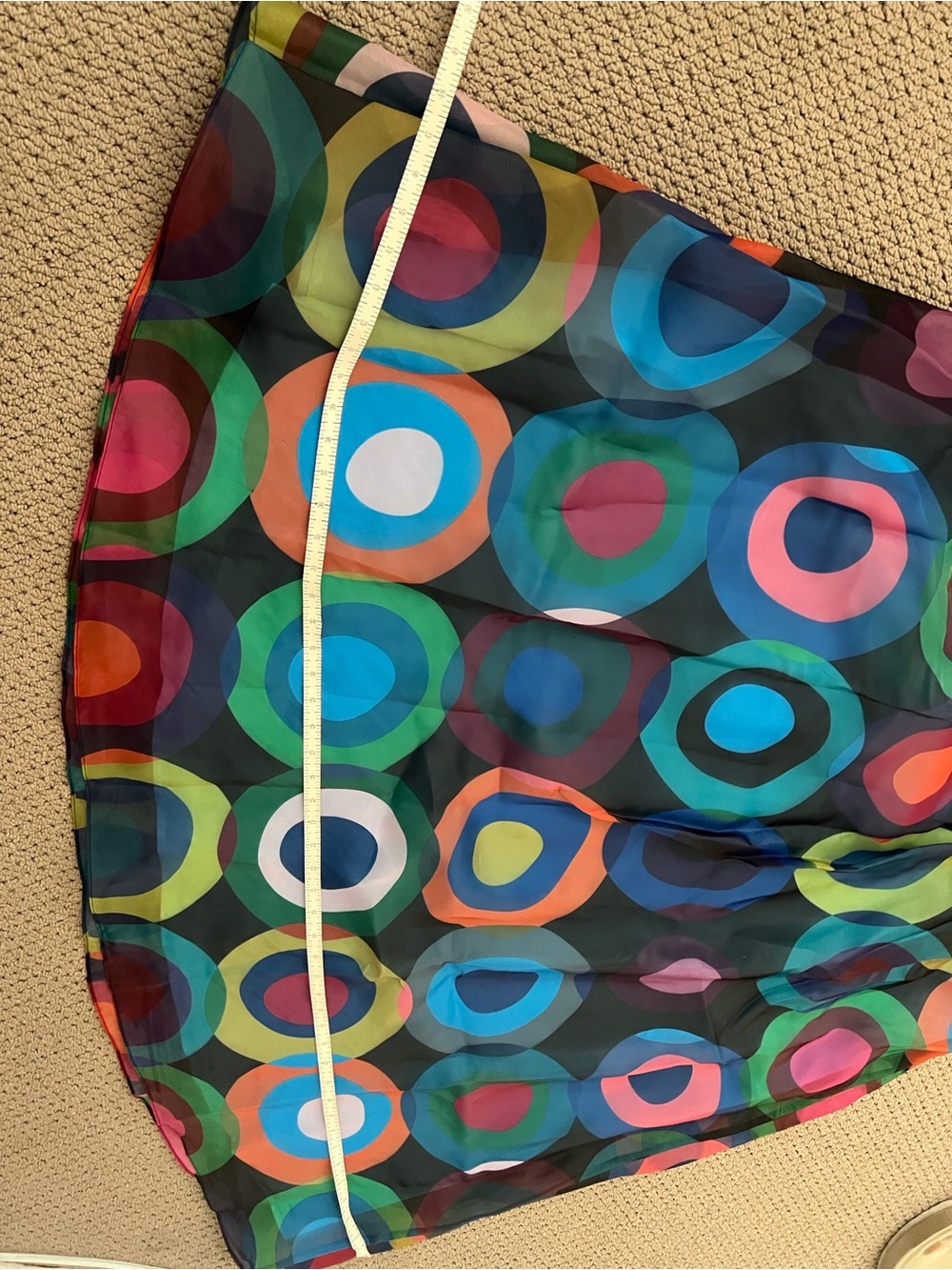 Dreamy multicolor circle print maxi Skirt Lesley Evers - Picture 7 of 9
